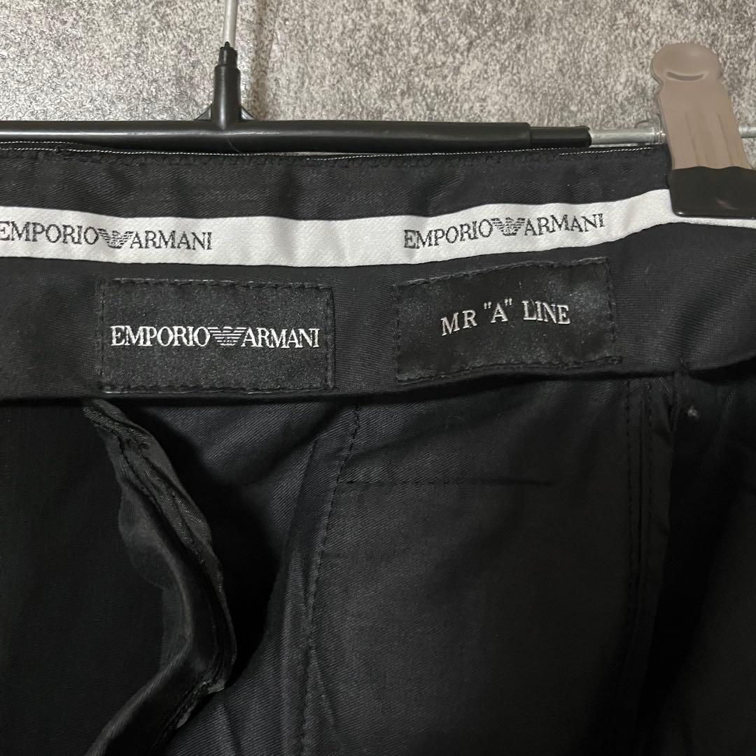 美品 EMPORIO ARMANI アルマーニ 通年 ウール ワイド スラックス