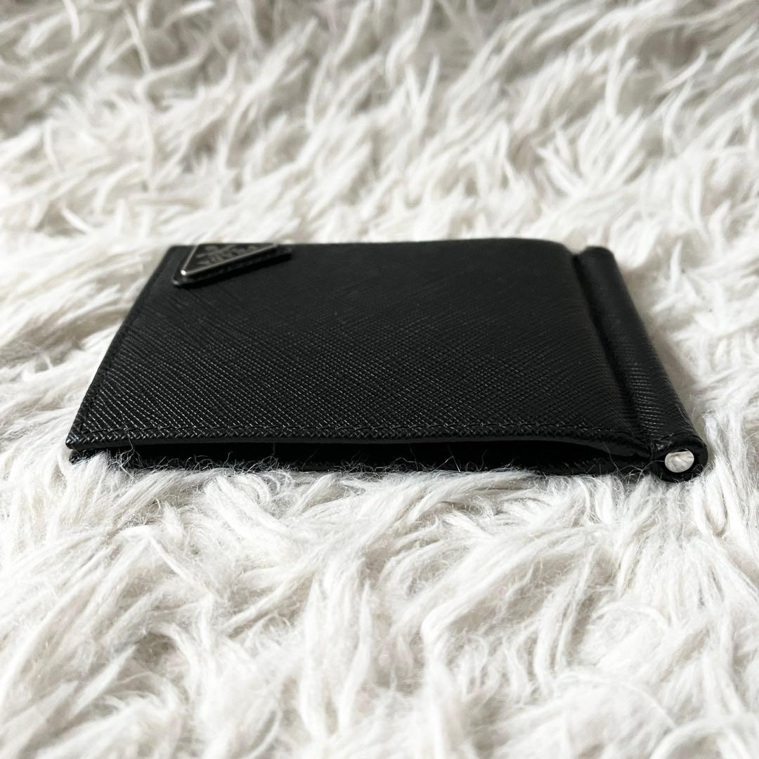 未使用品✨PRADA プラダ　マネークリップ　三角ロゴ　レバ　2MN077 黒