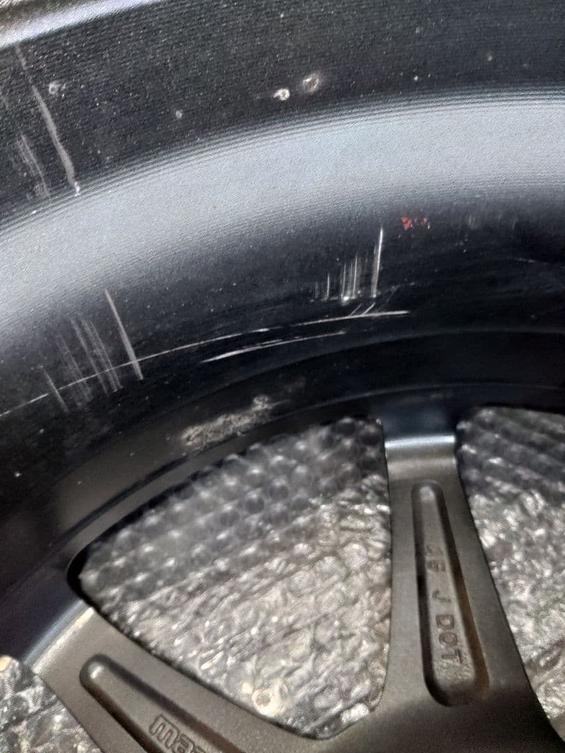 ブラック 5スポークホイール 16x6 1/2J 4個セット　ロードスター