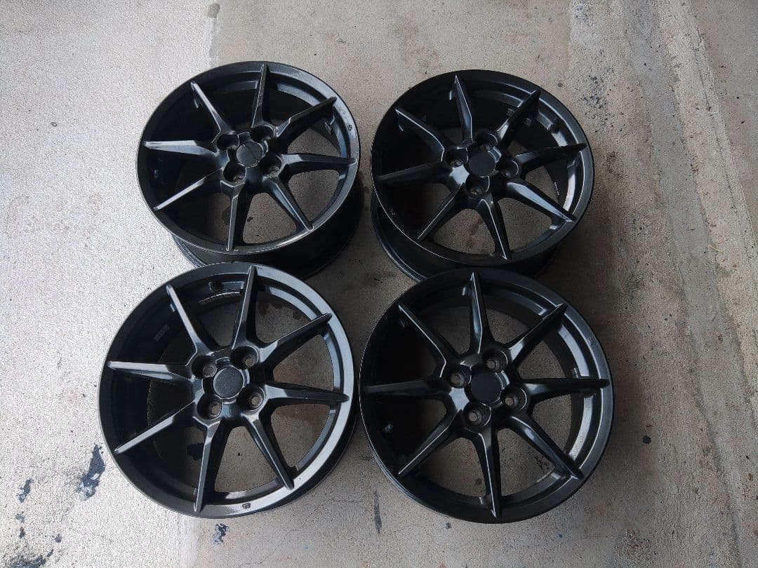 ブラック 5スポークホイール 16x6 1/2J 4個セット　ロードスター