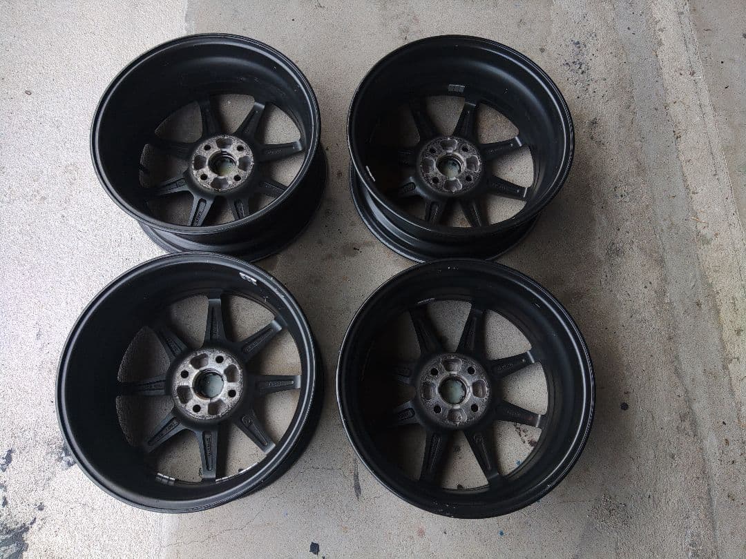 ブラック 5スポークホイール 16x6 1/2J 4個セット　ロードスター