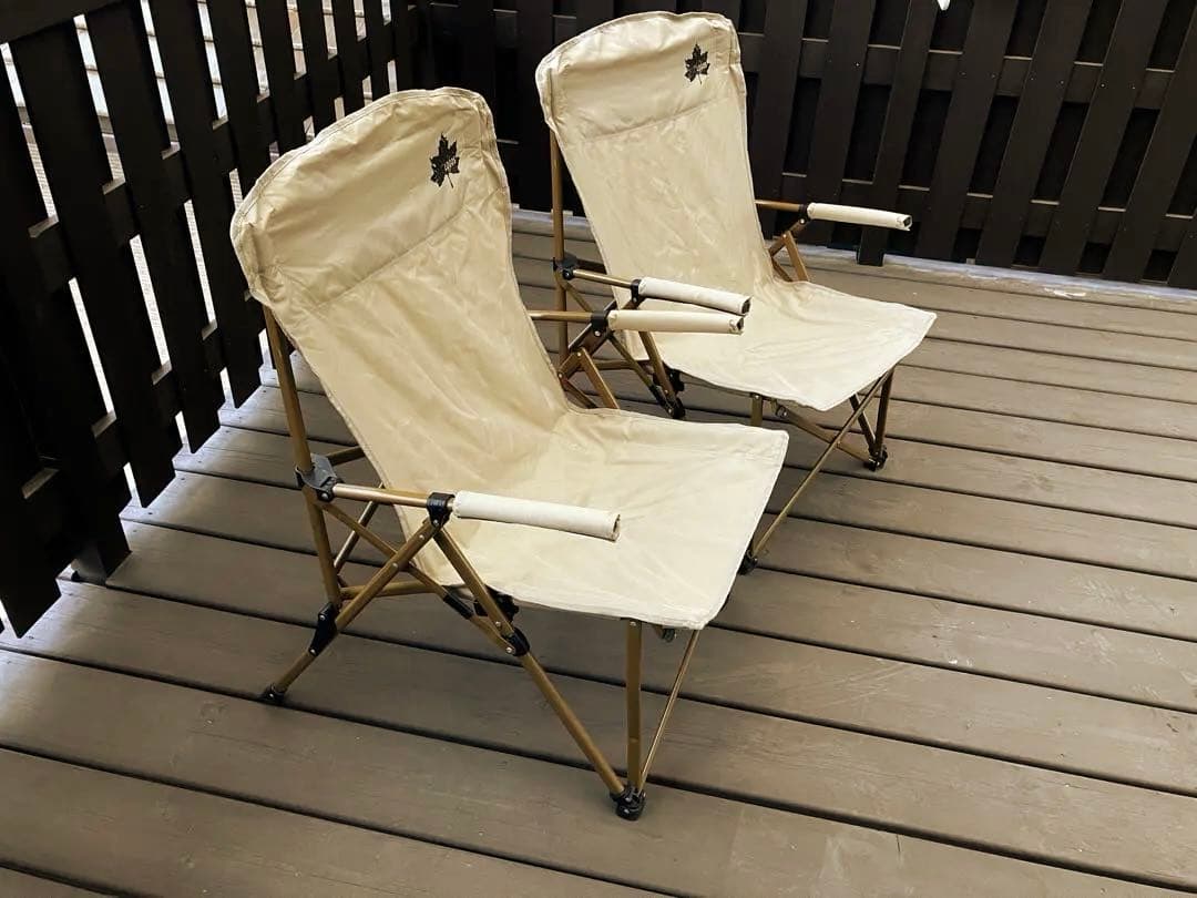 値下げ！ロゴス Tradcanvas ポータブルダイニングチェア 2脚セット