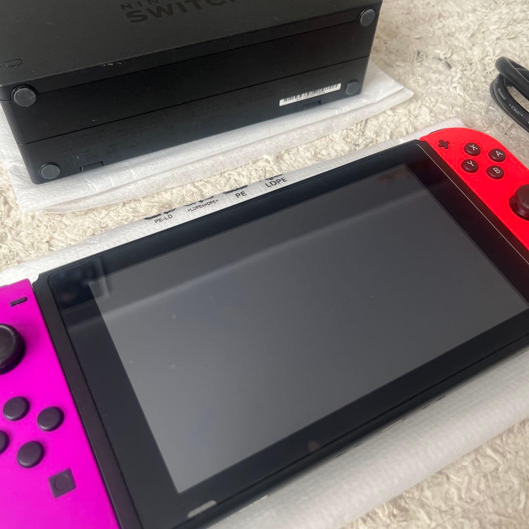 【有線LAN付き】Nintendo Switch 本体 赤/紫 付属品あり