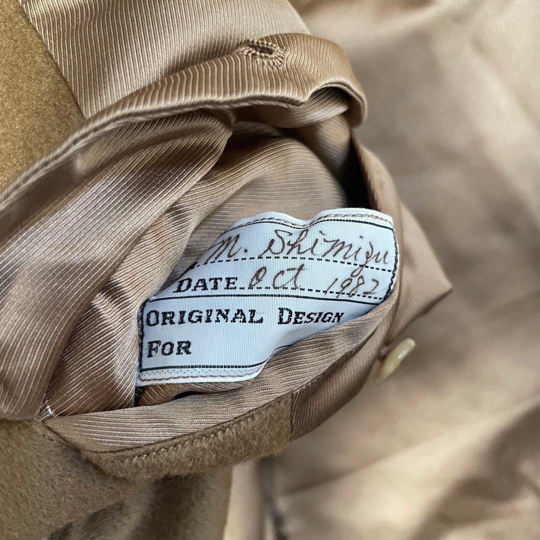 カシミヤ100%【ICHIBANKAN】マキシ丈比翼チェスターコート キャメルL