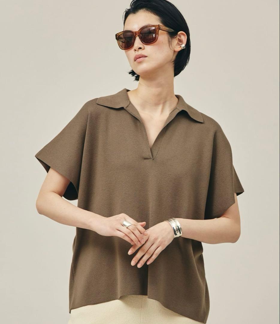 Curensology(カレンソロジー)/コットンシルクワイドポロプルオーバー