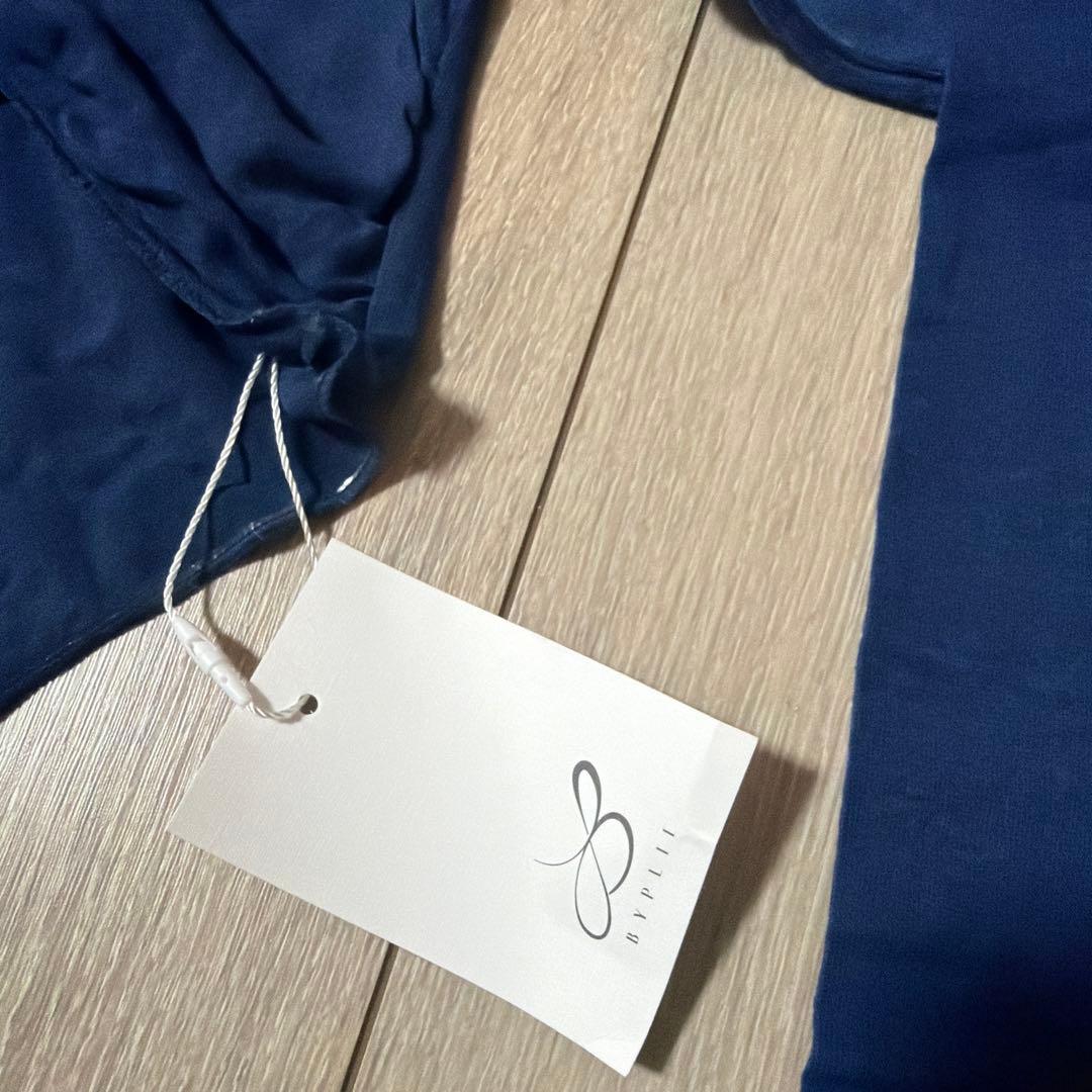 バイプリエ　ニットシャーリングシュラグ　ネイビー