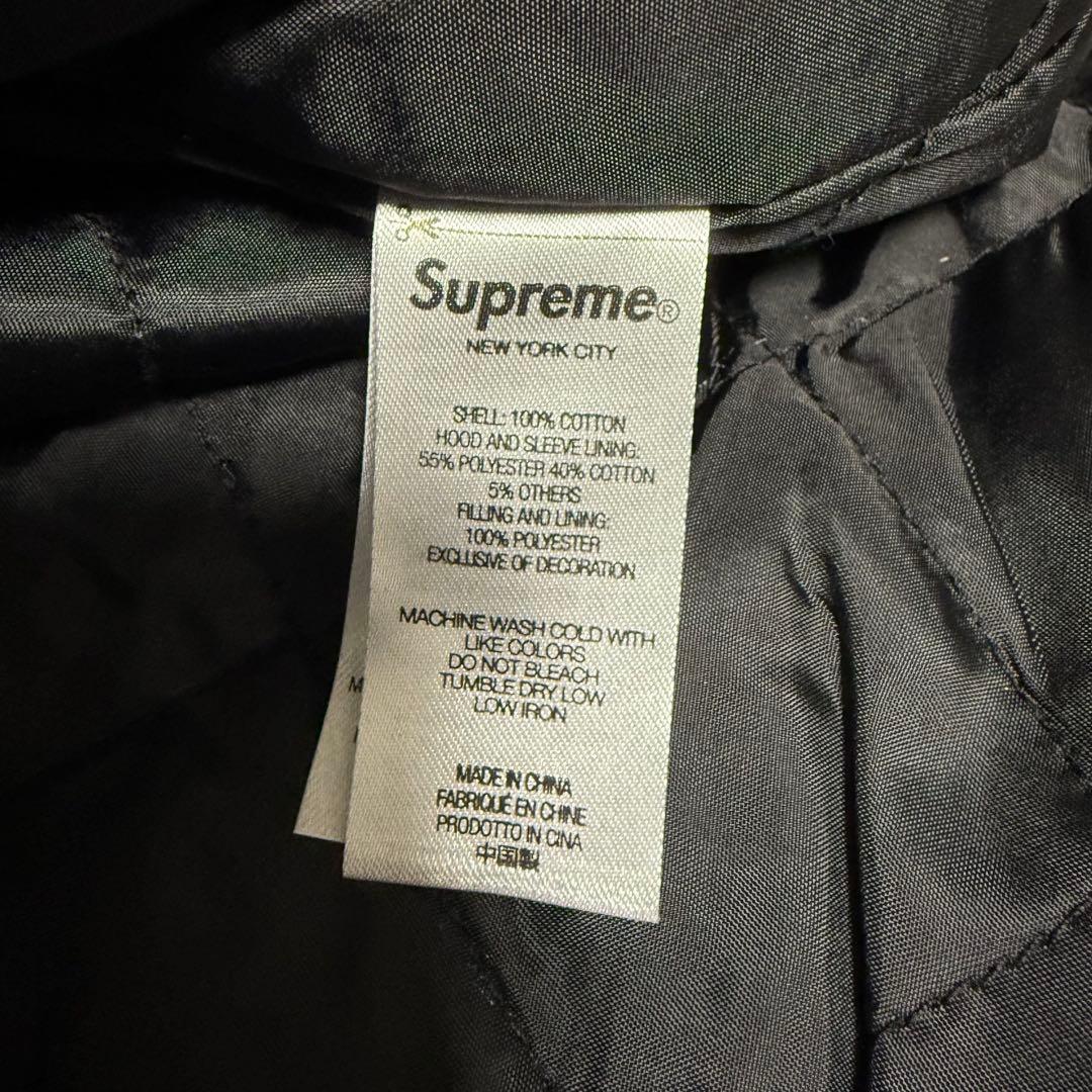 Supreme Fleece Hooded Denim Shirt ブラック