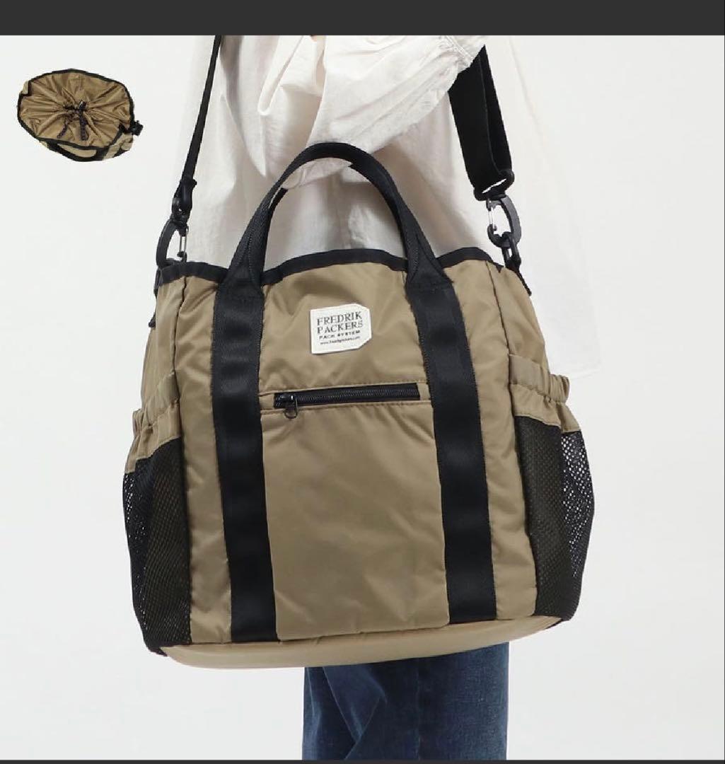 FREDRIK PACKERS 巾着 メッシュ　2WAYバッグ