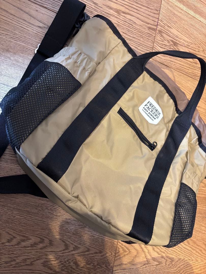 FREDRIK PACKERS 巾着 メッシュ　2WAYバッグ