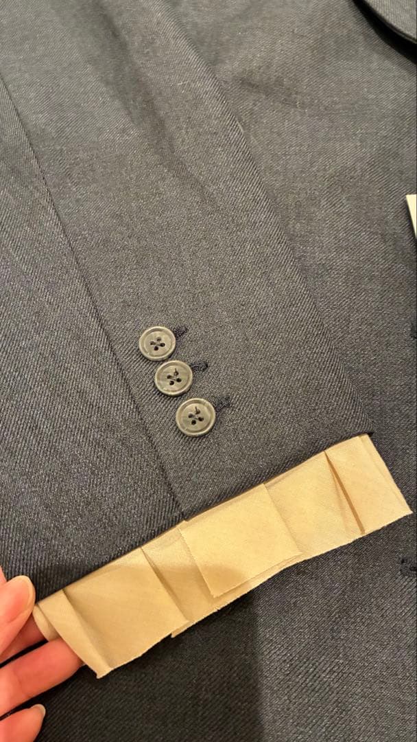 loin nuit フリルレイヤードデザインジャケットグレー