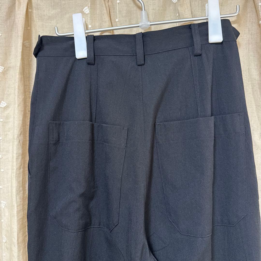 y's黒 ワイドパンツ 後ポケット付き