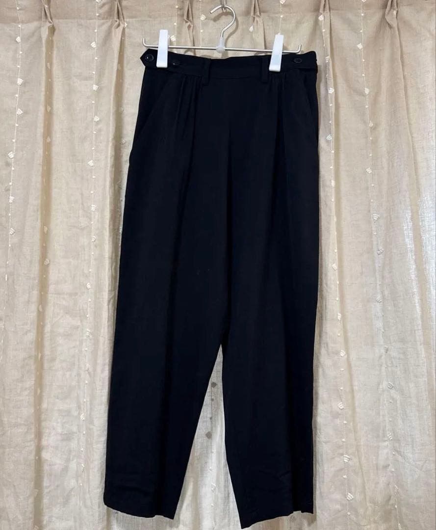 y's黒 ワイドパンツ 後ポケット付き