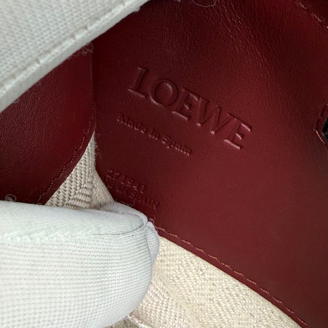 ✨美品✨ロエベ クッショントート レザー アナグラム ワインレッド