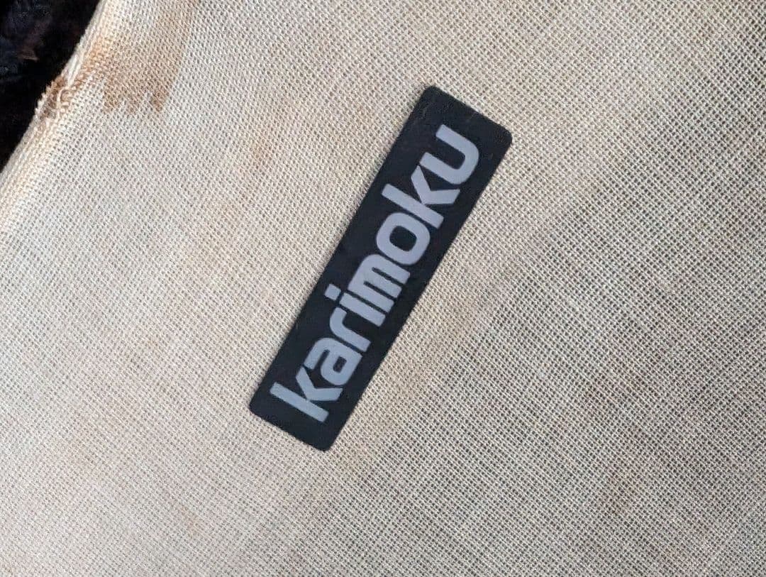 カリモク　スクエアスツール　ヴィンテージ　オットマン　本革　レザー　NiG