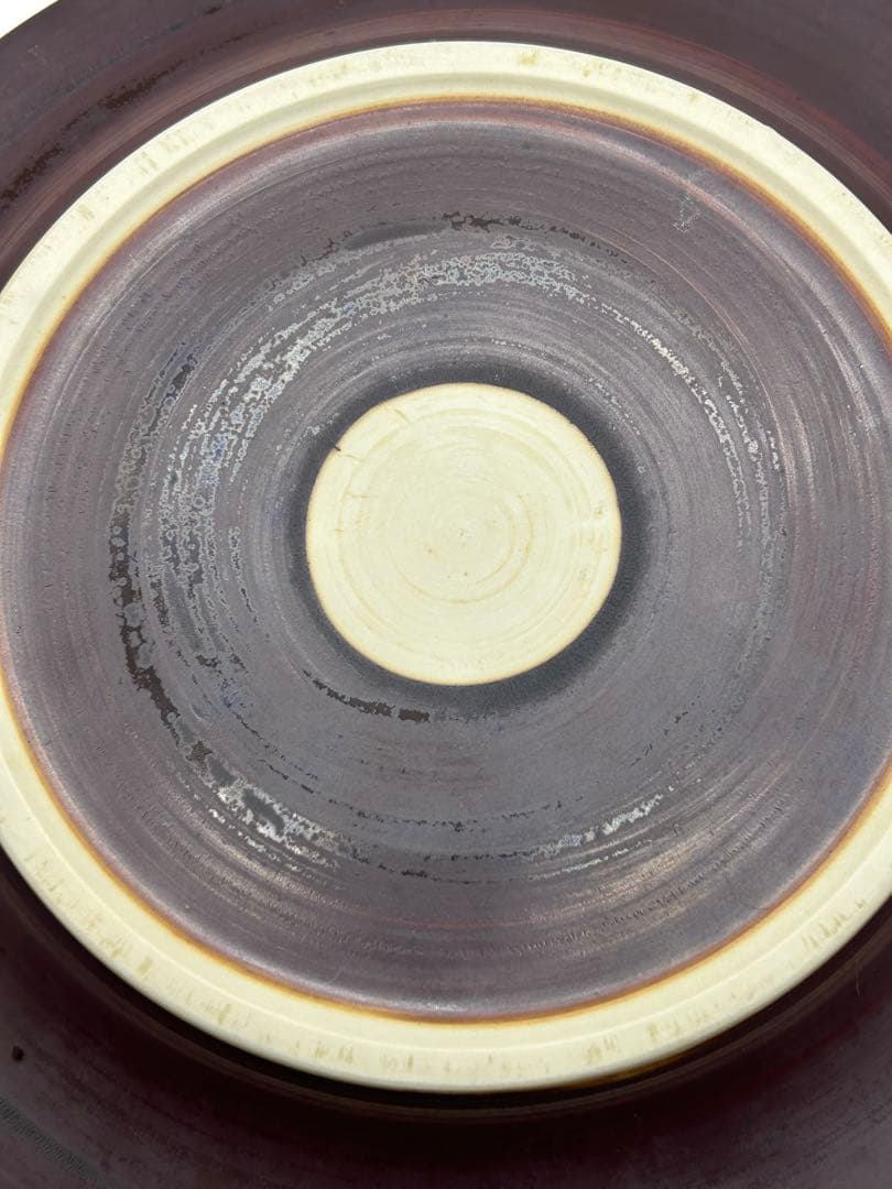 希少　伊藤剛俊　掻き落とし柄　ディナープレート