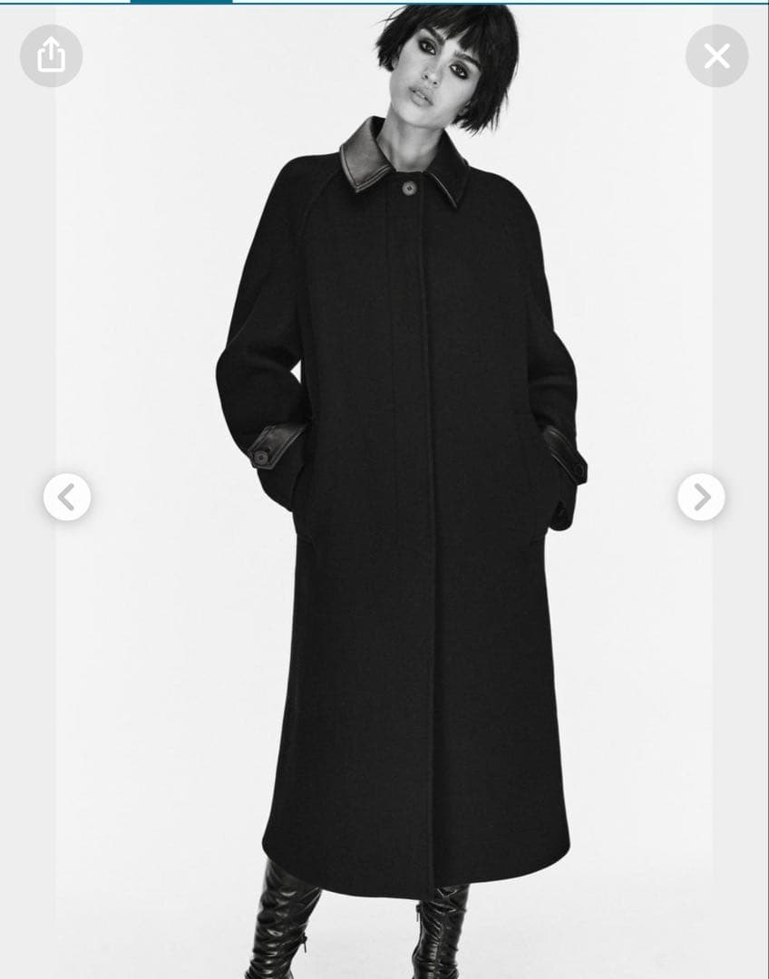 ZARA ZW COLLECTION MANTECO ウール混コート