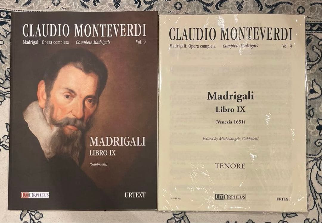 モンテヴェルディ＜マドリガーレ〉全集　スコアとパート譜セット（新品）