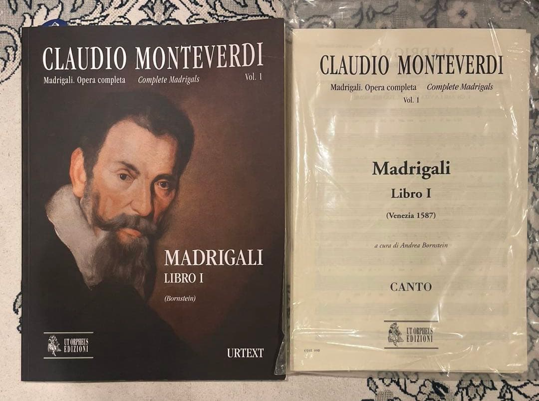 モンテヴェルディ＜マドリガーレ〉全集　スコアとパート譜セット（新品）