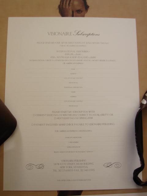 Visionaire 23　KARL LAGERFELD　カール・ラガーフェルド