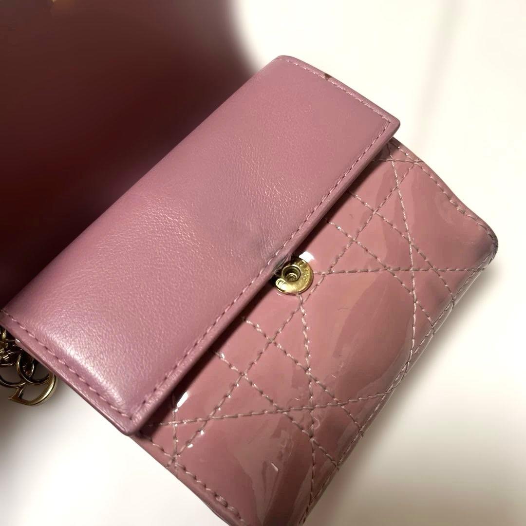 Dior ピンク 三つ折り財布