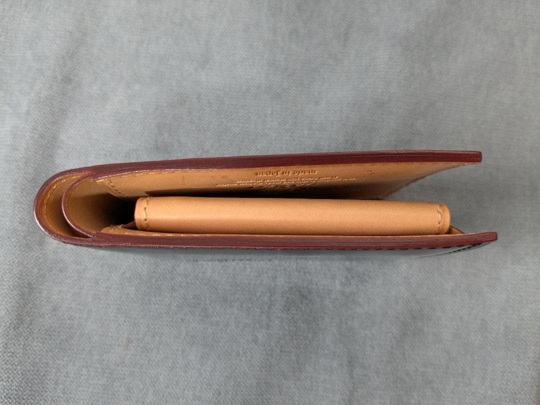 GANZO コードバン 二つ折り財布 小銭入れ付 美品 ダークブラウン