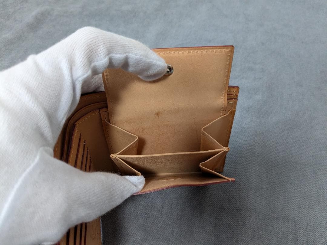 GANZO コードバン 二つ折り財布 小銭入れ付 美品 ダークブラウン