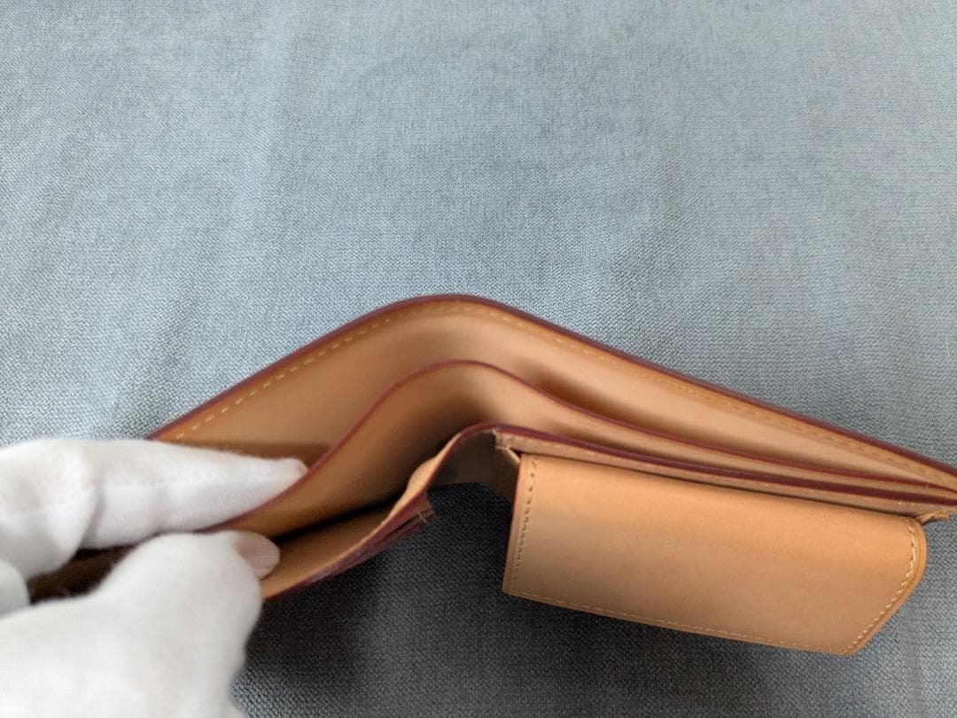 GANZO コードバン 二つ折り財布 小銭入れ付 美品 ダークブラウン