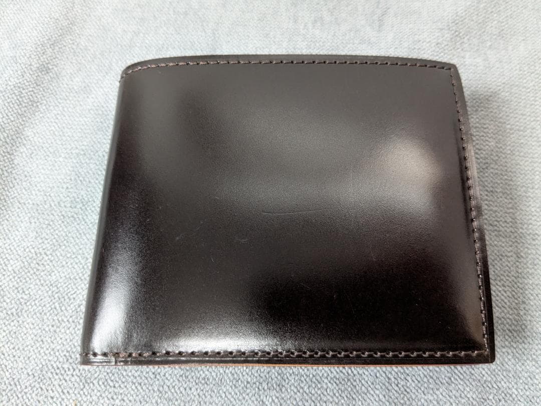 GANZO コードバン 二つ折り財布 小銭入れ付 美品 ダークブラウン