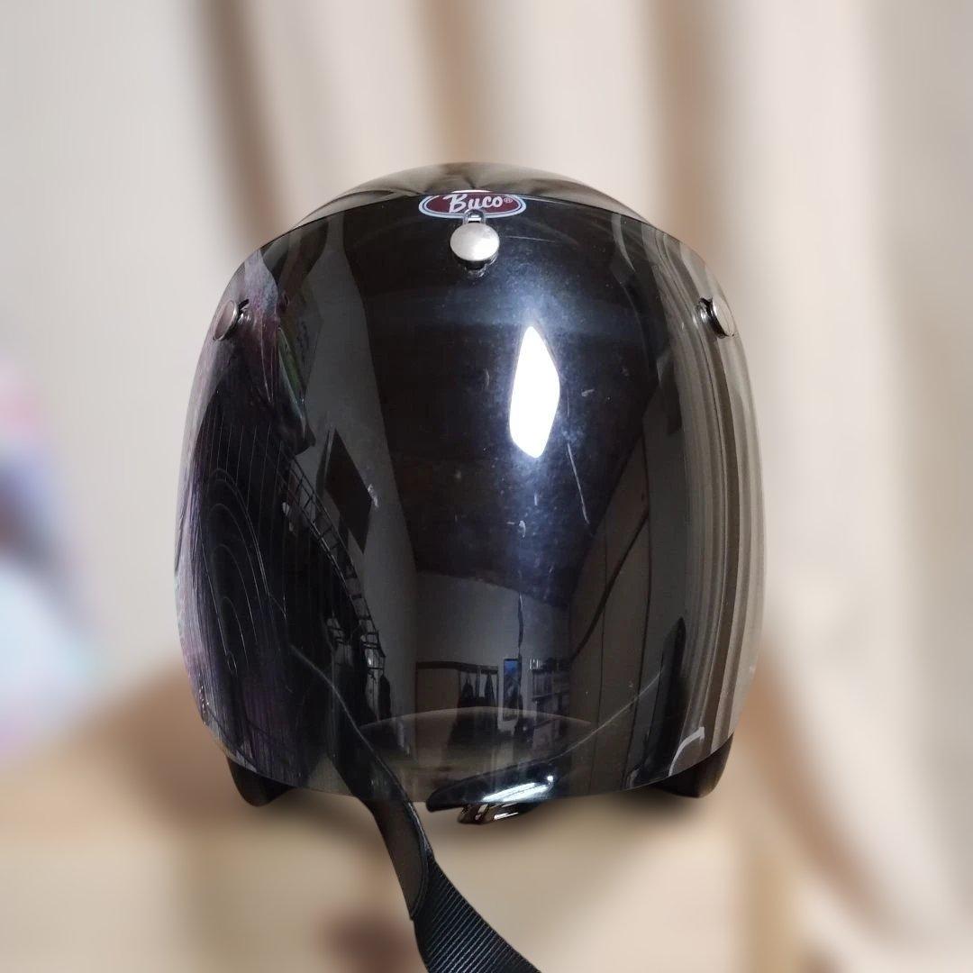 BucoMOTOBUCOブラック ジェットヘルメットM/L（ブコBELLベル