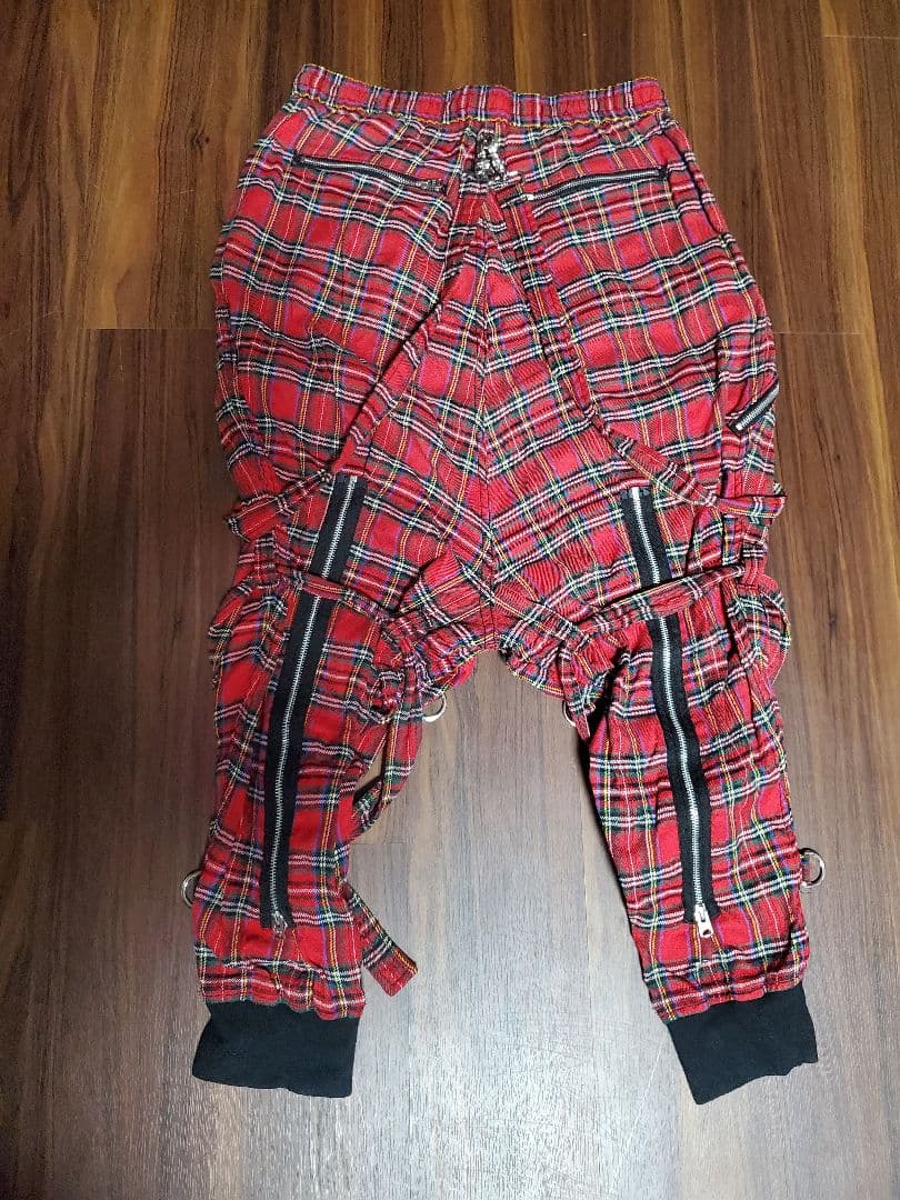 CIVARIZE 赤チェック柄サルエルパンツ 46