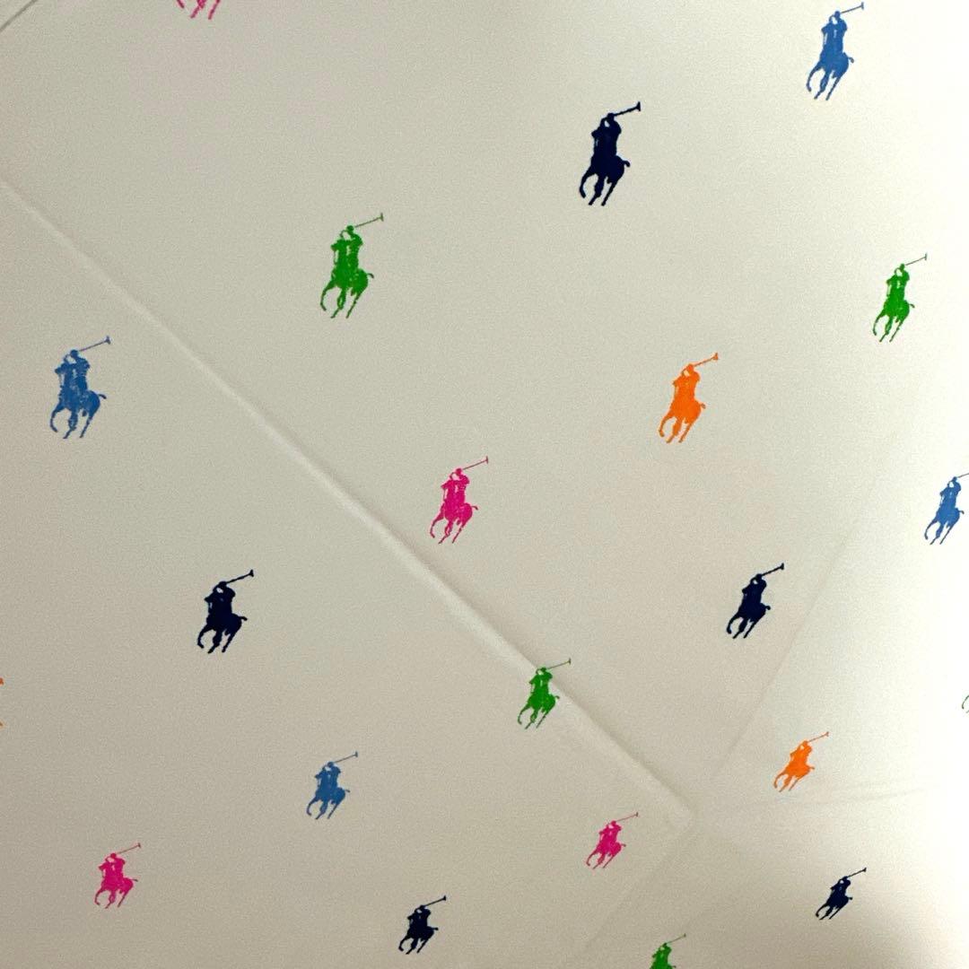 新品未使用タグ付　ポロラルフローレンお馬さんロゴマルチカラー晴雨兼用傘