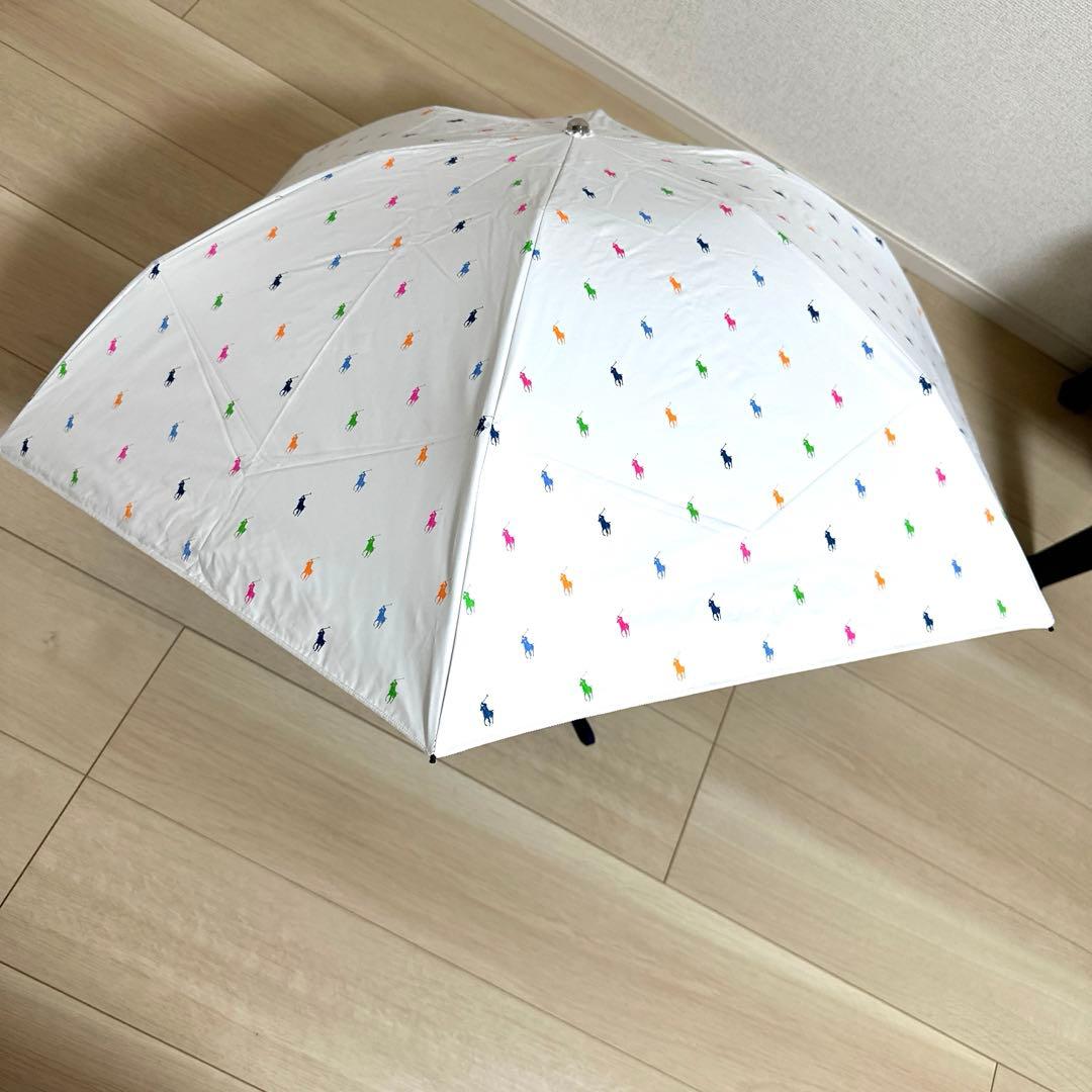 新品未使用タグ付　ポロラルフローレンお馬さんロゴマルチカラー晴雨兼用傘