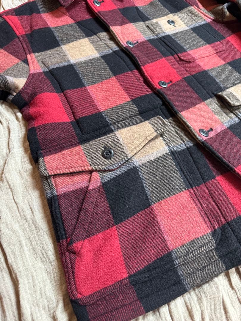 ts(s) エンジニアドガーメンツメンズチェックウールコート