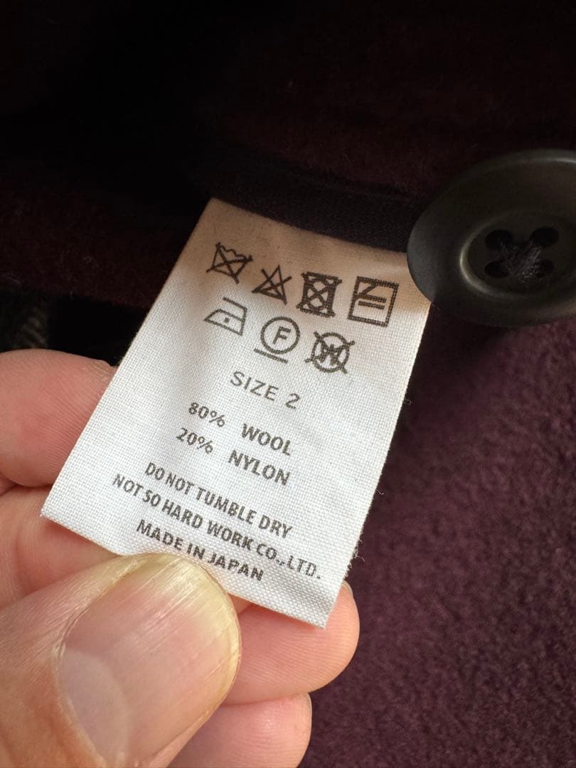 ts(s) エンジニアドガーメンツメンズチェックウールコート