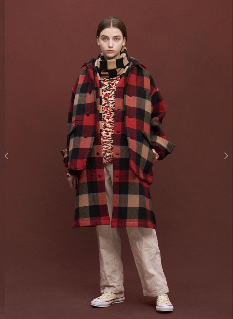 ts(s) エンジニアドガーメンツメンズチェックウールコート