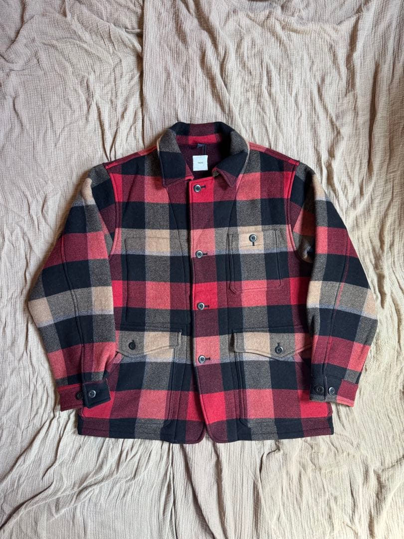 ts(s) エンジニアドガーメンツメンズチェックウールコート