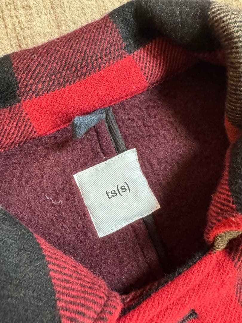 ts(s) エンジニアドガーメンツメンズチェックウールコート