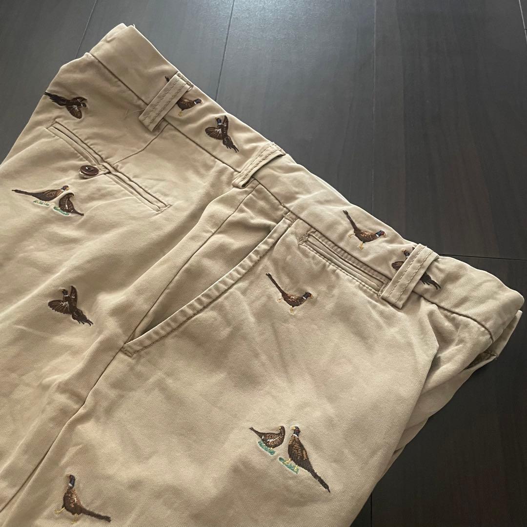 POLO RALPH LAUREN レア 珍品 鳥刺繍 ベージュ チノパン