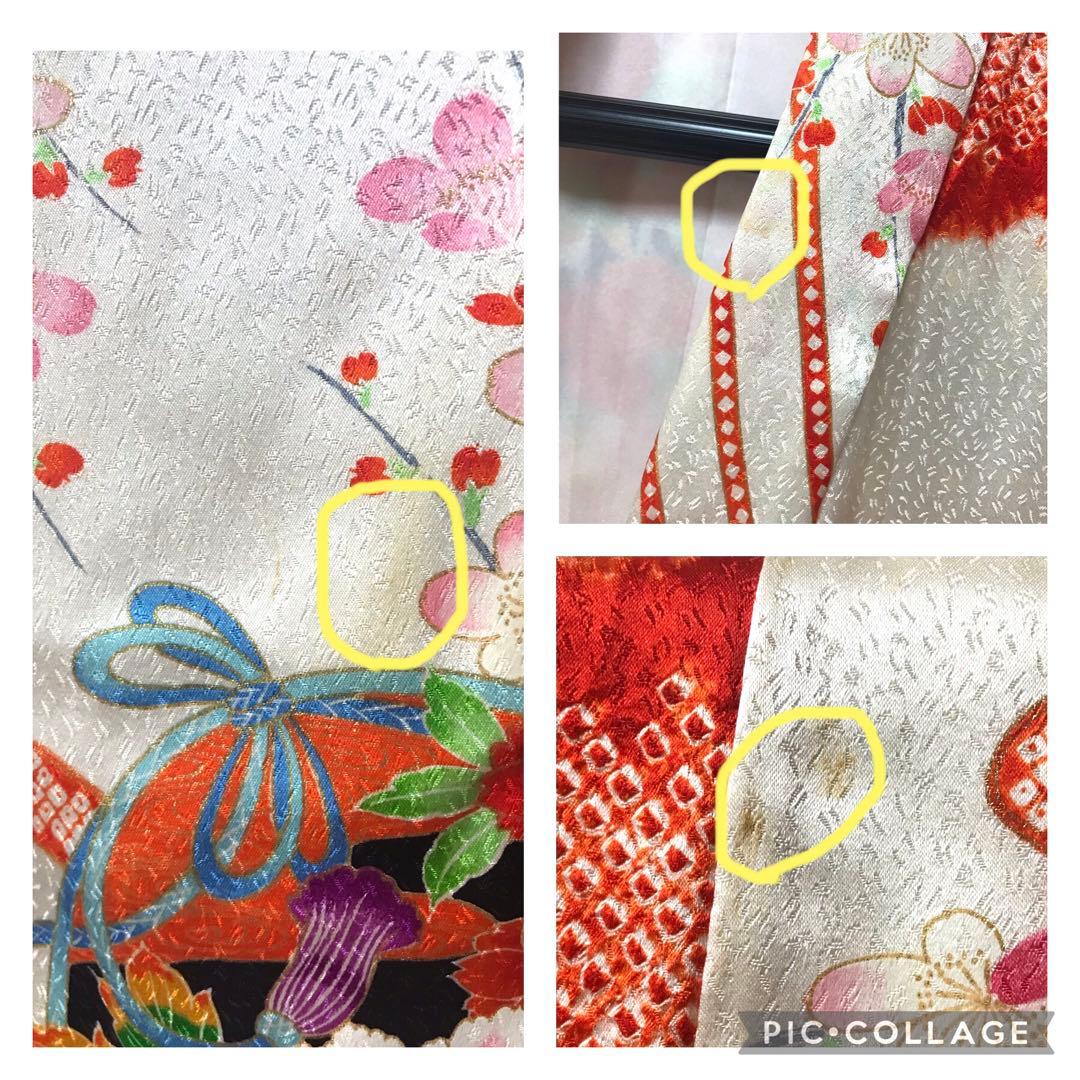 七五三 3歳　5歳　女の子着物 フルセット 正絹　可愛い古典❤️