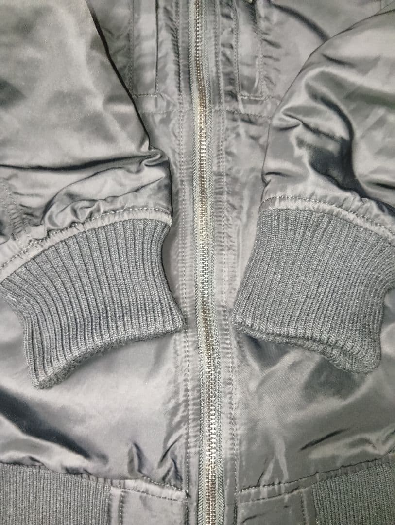 美品 アルファ インダストリーズ フーデッドリブジャケット ブラック サイズXL