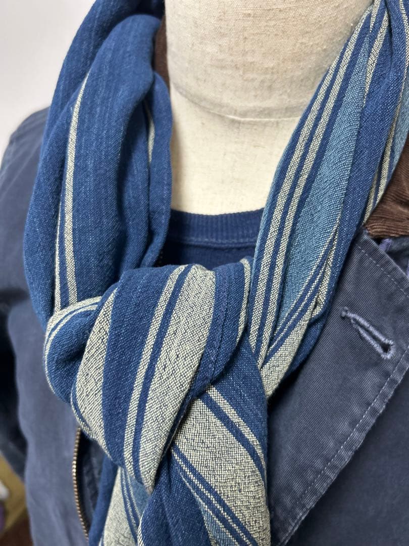 ¥46200 新品　ジョニーデップ着用　ハンドウーブンインディゴストール　RRL