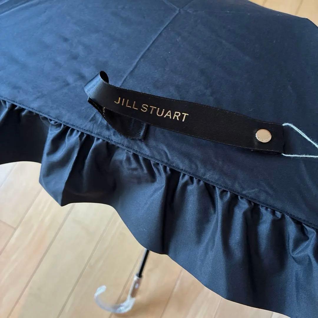 ジルスチュアート　ブラックフリル　晴雨兼用日傘