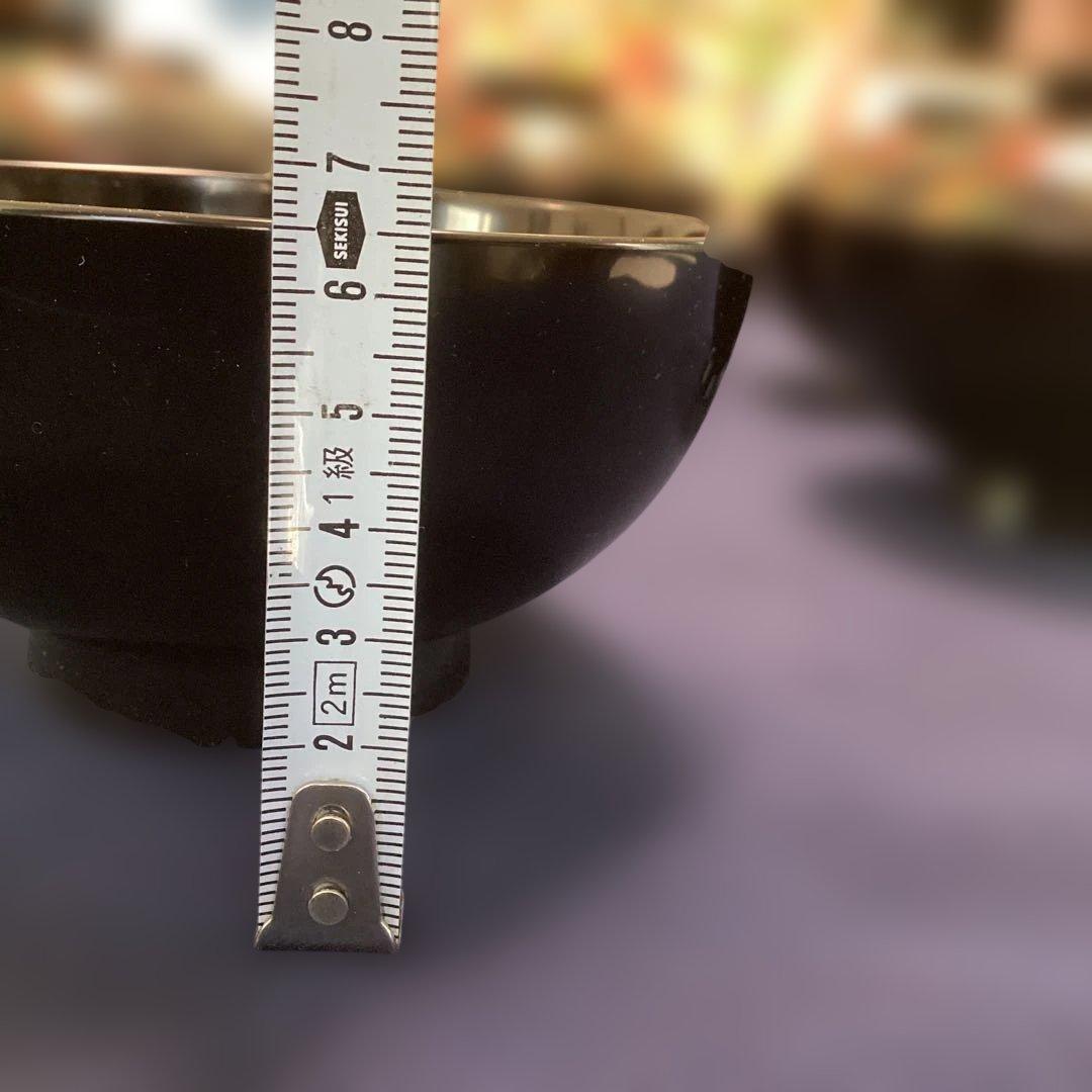 はっちゃん　　木乾黒塗り南天絵椀6客　新品未使用　　　雑煮椀