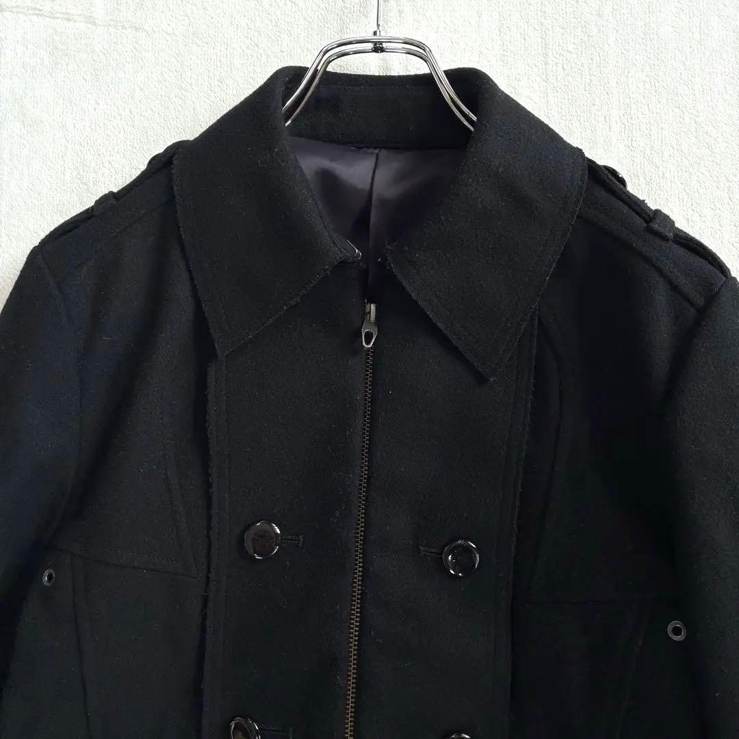 PPFM ピーピーエフエム ナポレオンジャケット S ウール 黒 Y2K 希少