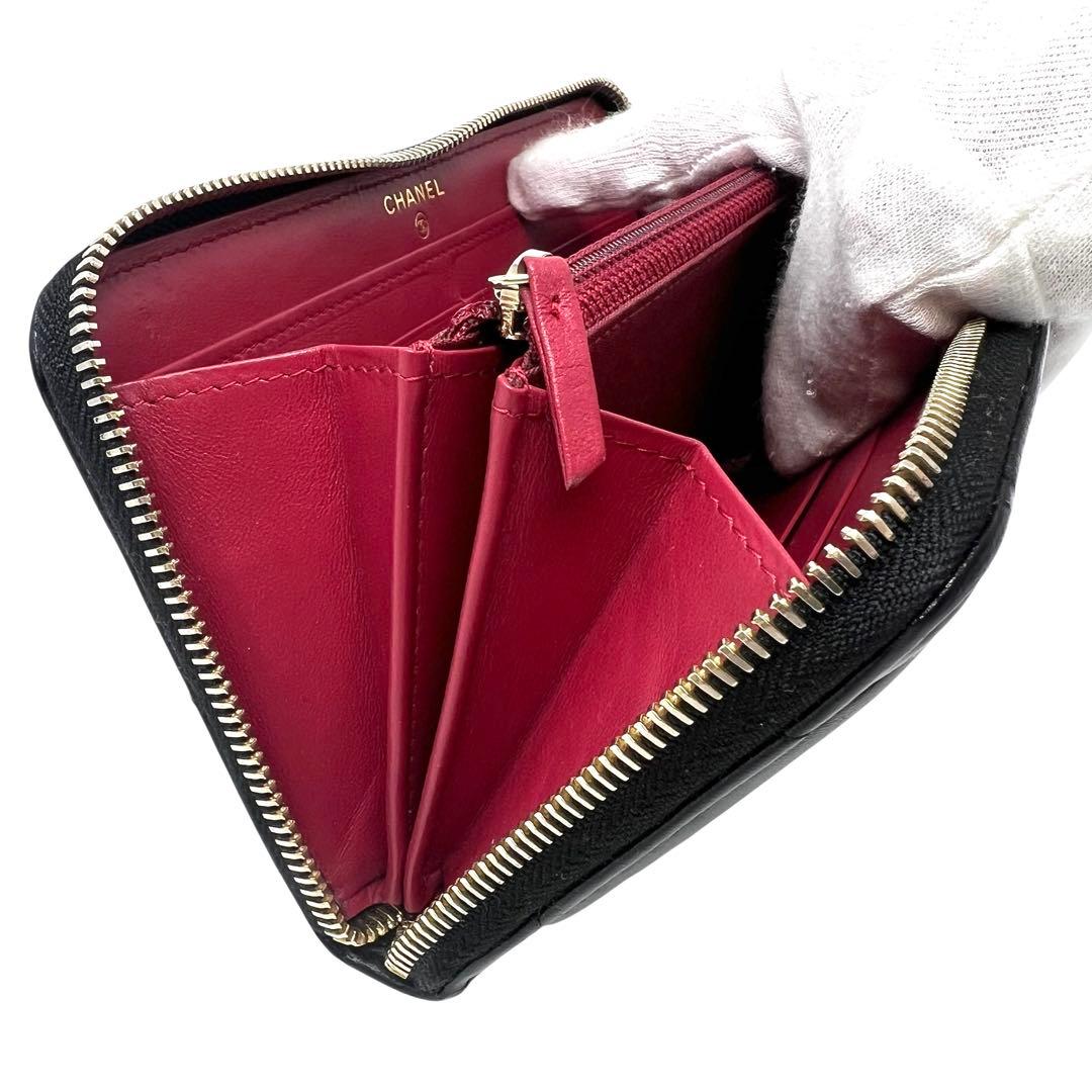 queenCHANEL シャネル 19 ディズヌフ ラウンドジップ長財布