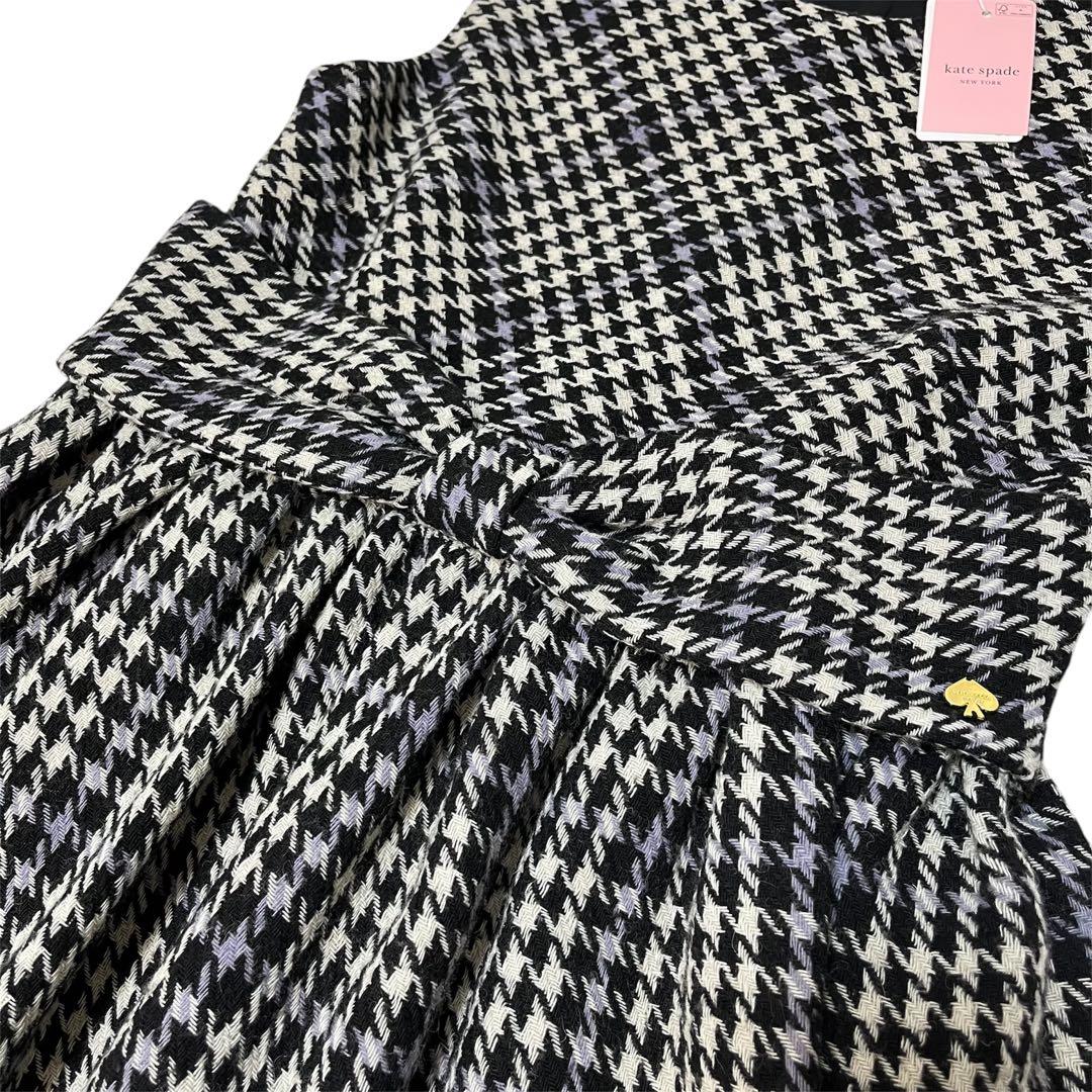 【新品未使用】ケイトスペード 千鳥柄ジャンパースカート　ワンピース　160