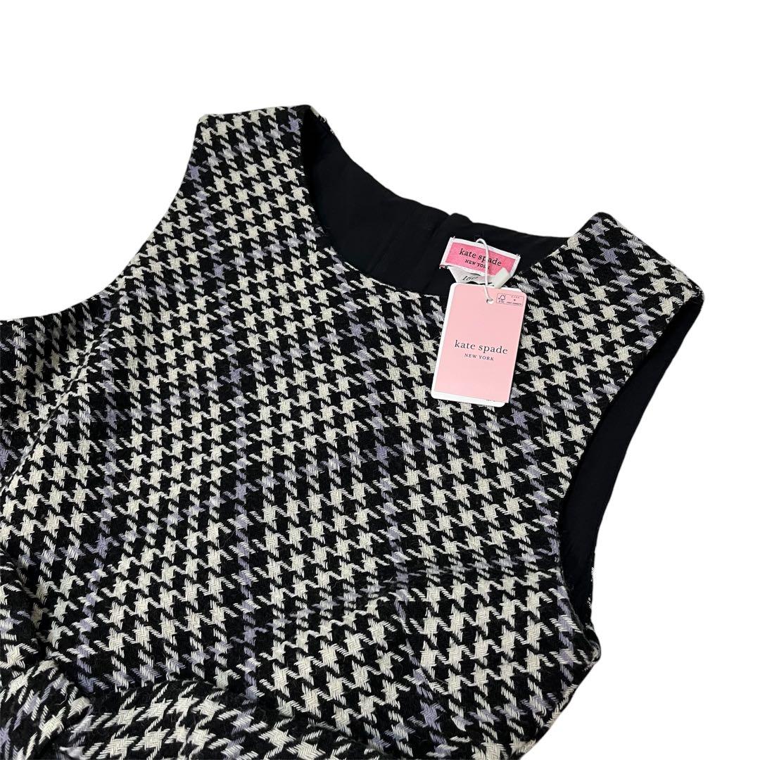 【新品未使用】ケイトスペード 千鳥柄ジャンパースカート　ワンピース　160