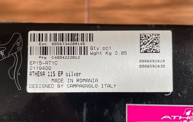 Campagnolo アテナ11s　シルバー　シフター