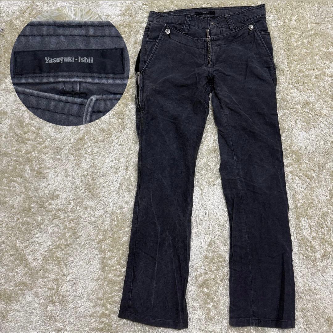 【希少】 YasuyukiIshii ワークパンツ　フレア　y2k テック系