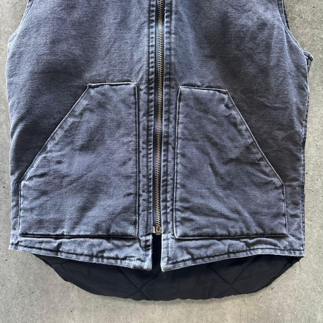 【超希少】carhartt ダックベスト 墨黒 腰ゴム